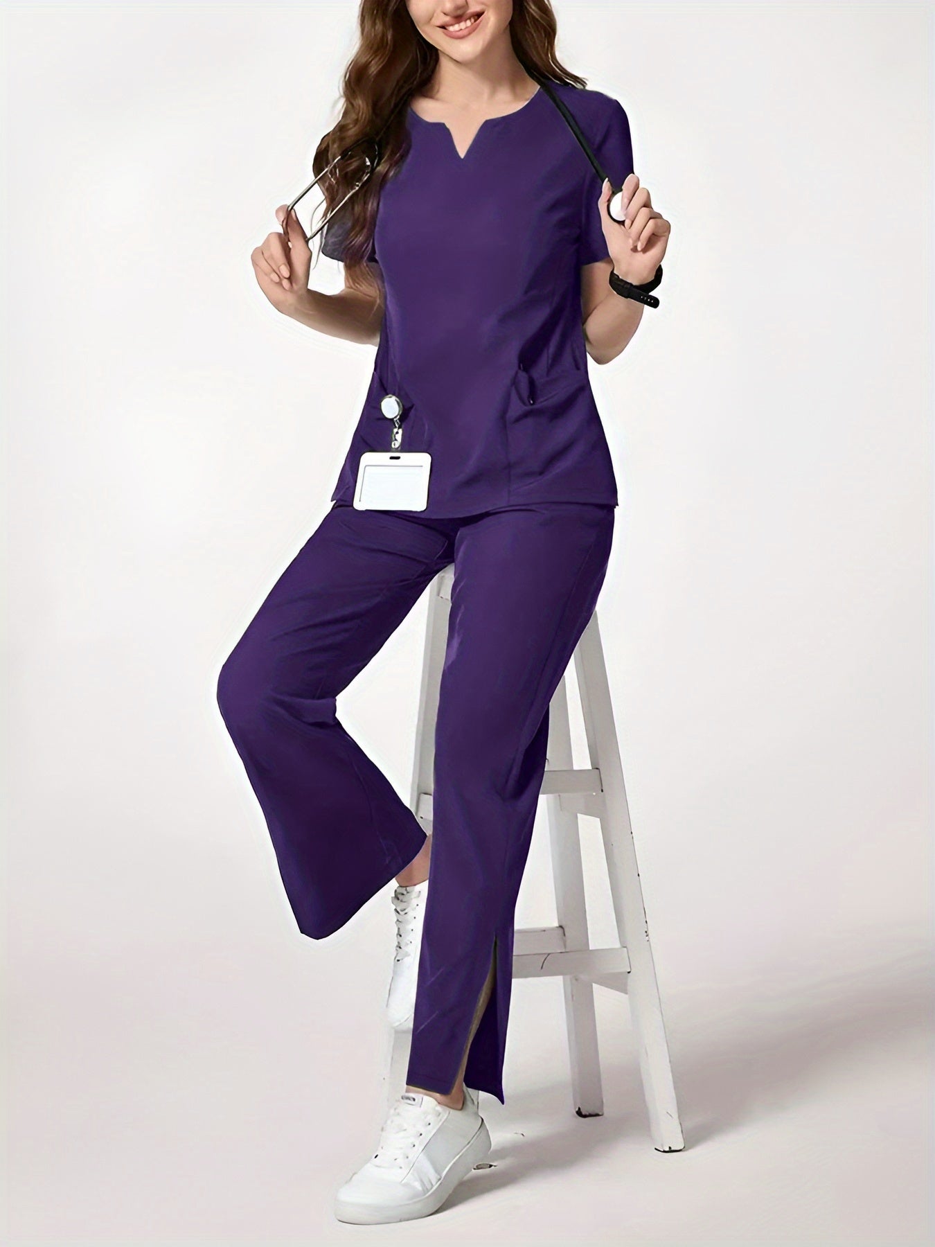 Unisex Two-Piece Outfit Set - V-Neck – Sizes S–XXL detail view