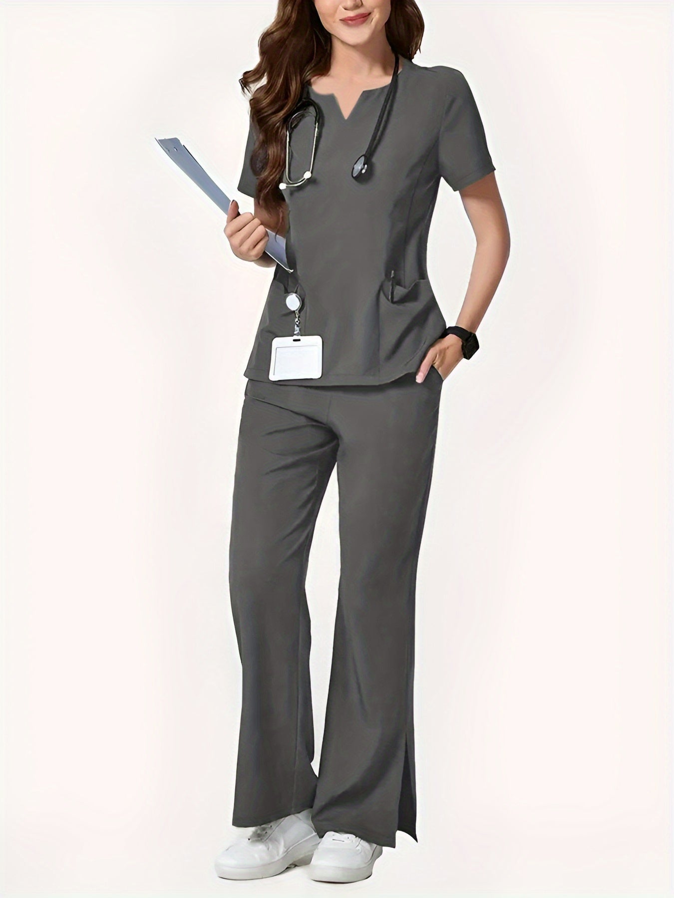 Unisex Two-Piece Outfit Set - V-Neck – Sizes S–XXL detail view