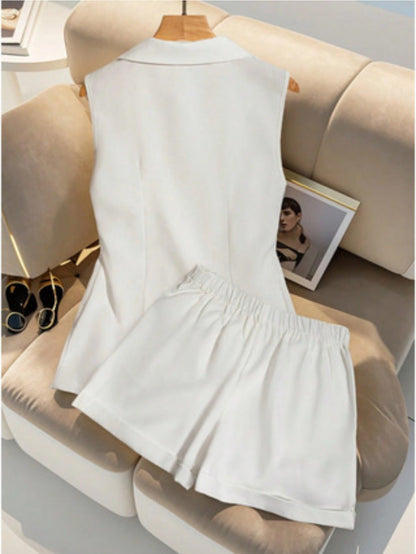 Unisex Two-Piece Outfit Set – White detail view