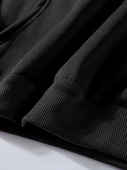Unisex Versatile Denim Graphic Hoodie detail view