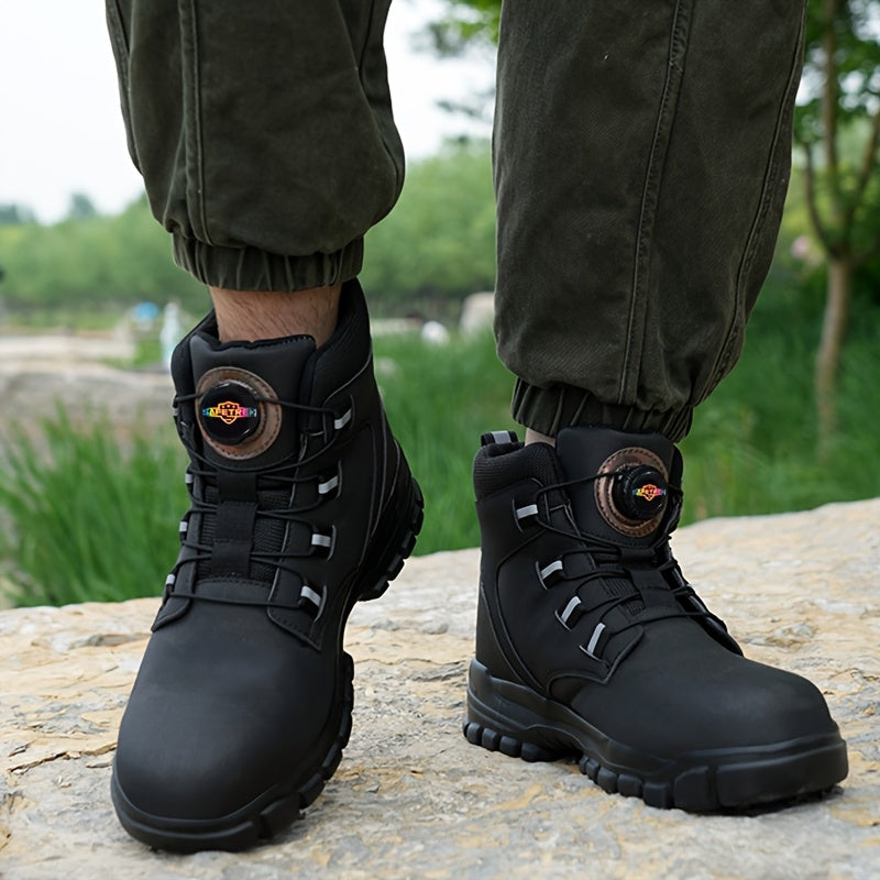 Unisex Work & Safety Shoes - Steel Toe Protection & Puncture Resistant – Black / Dark Gray – view 2
