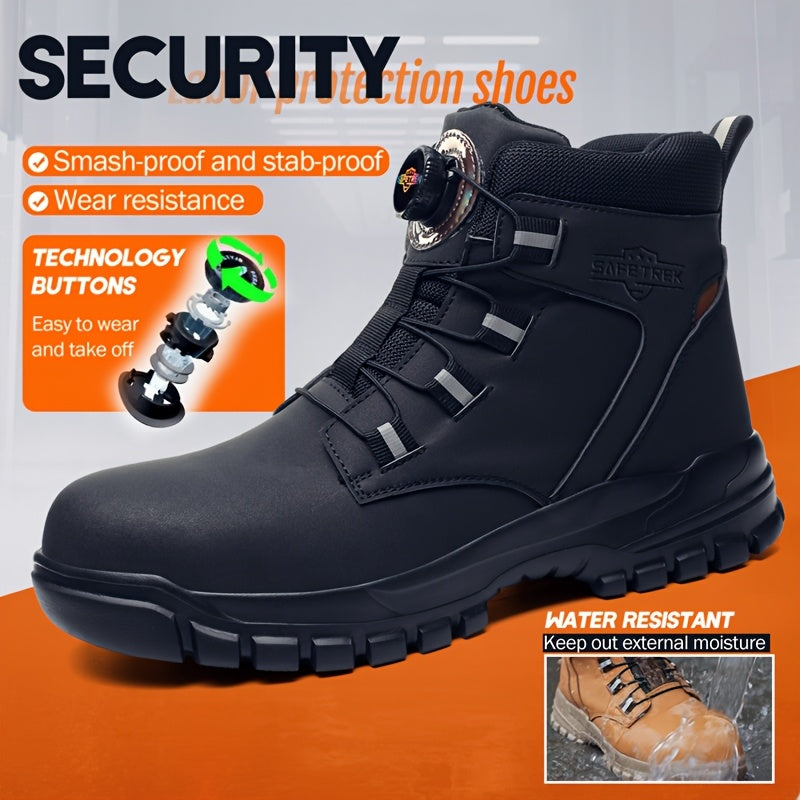 Unisex Work & Safety Shoes - Steel Toe Protection & Puncture Resistant – Black / Dark Gray – view 4