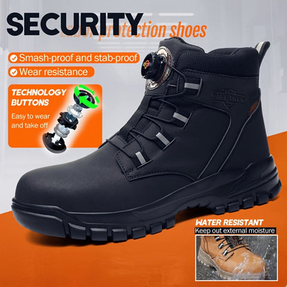 Unisex Work & Safety Shoes - Steel Toe Protection & Puncture Resistant – Black / Dark Gray – view 4