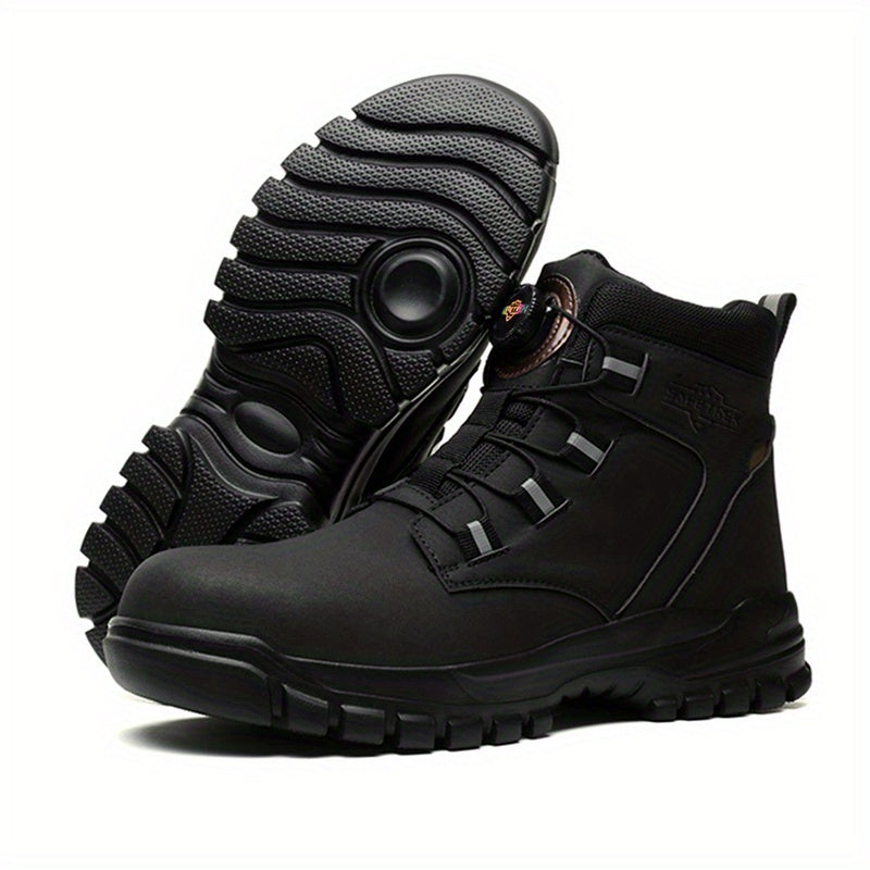 Unisex Work & Safety Shoes - Steel Toe Protection & Puncture Resistant – Black / Dark Gray – view 7