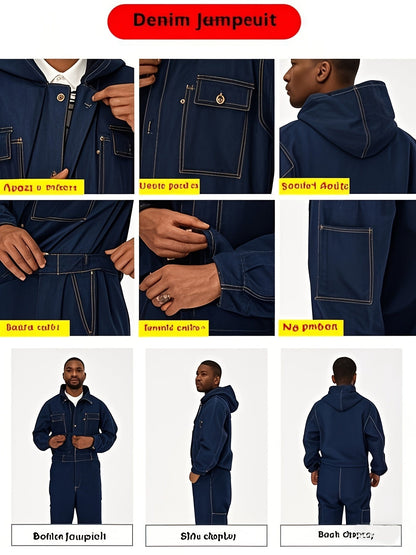 Unisex Work Coveralls - Multi-Pocket Utility Design – view 6