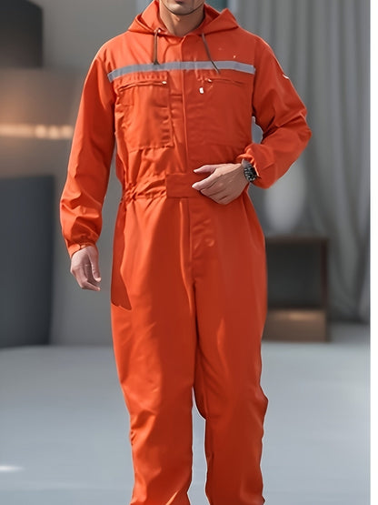 Unisex Work Coveralls - Multi-Zipper Pocket Design – Navy option – view 3