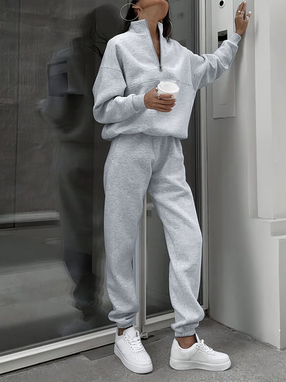 Unisex Zip-Up Tracksuit Set - High Neck detail view