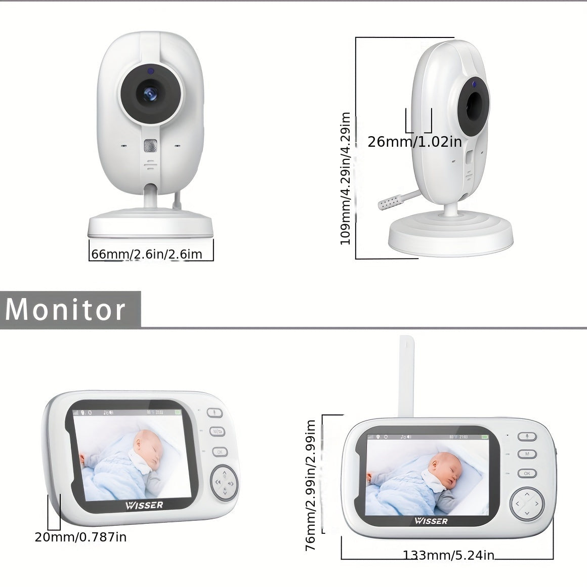 Video Baby Monitor - Night Vision Two-Way Audio – view 2