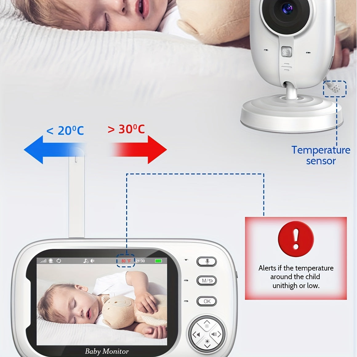 Video Baby Monitor - Night Vision Two-Way Audio – view 4