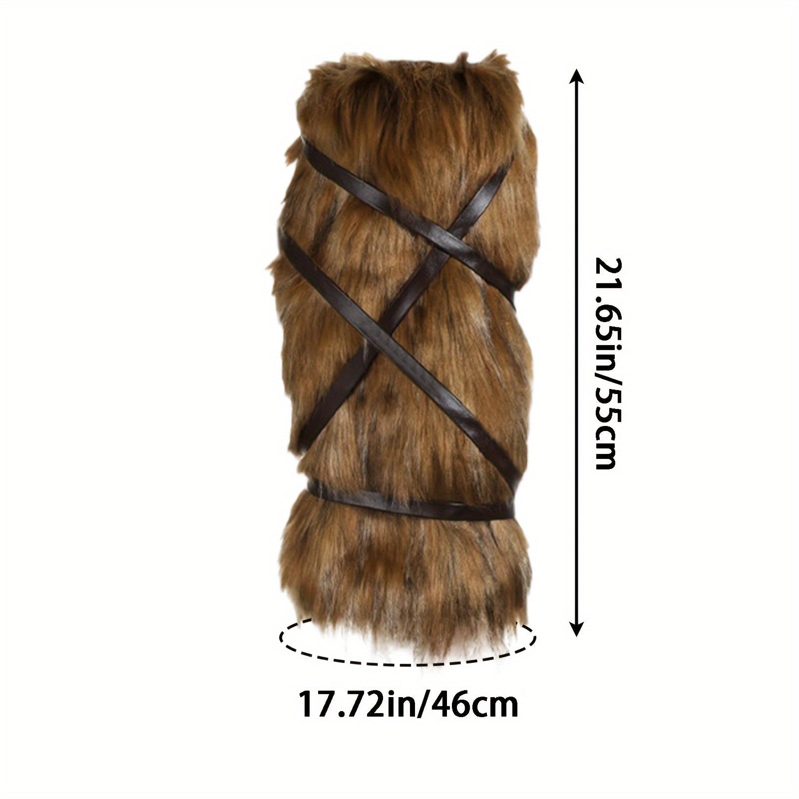 Viking Faux Fur Leg Warmers - Costume detail view