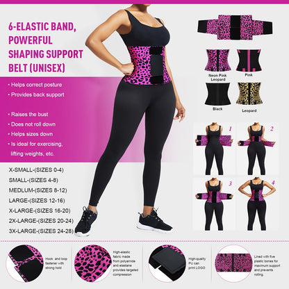 Waist Trainer Belt Waist Cincher Trimmer Ab Belt Tummy Control Body Shaper with – view 2