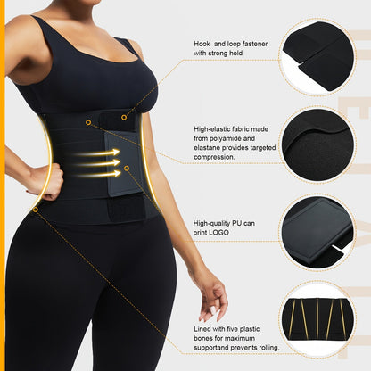 Waist Trainer Belt Waist Cincher Trimmer Ab Belt Tummy Control Body Shaper with – view 4
