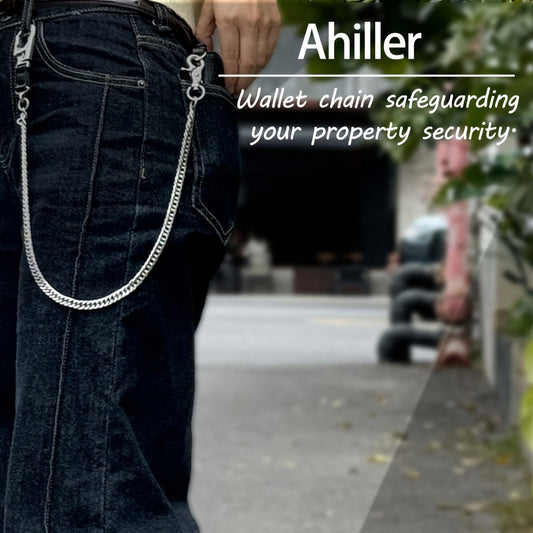 Wallet Chains & Pocket Chains - Chain Men Hip Hop Chain 25'' Dual-Button Lock Security Stainless Steel & - main product view