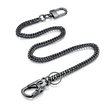 Wallet Chains & Pocket Chains - Chain Men Hip Hop Chain 25'' Dual-Button Lock Security Stainless Steel & - product detail