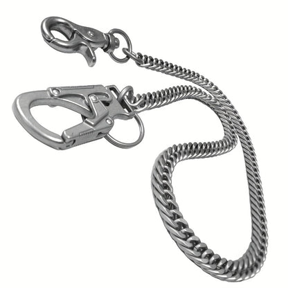 Wallet Chains & Pocket Chains - Chain Men Hip Hop Chain 25'' Dual-Button Lock Security Stainless Steel & - product detail