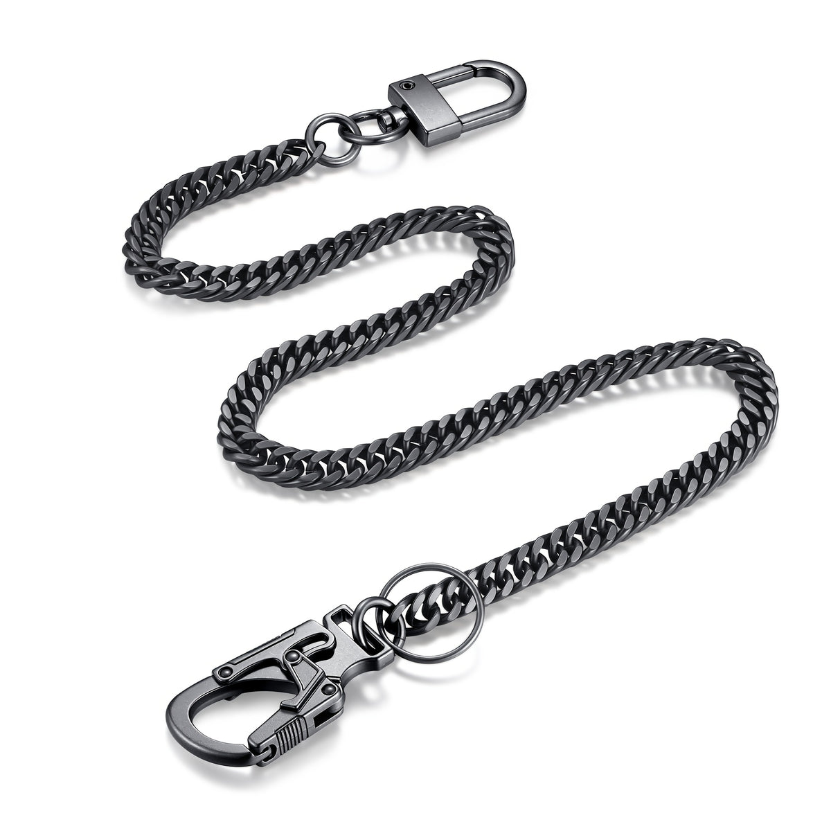 Wallet Chains & Pocket Chains - Chain Men Hip Hop Chain 25'' Dual-Button Lock Security Stainless Steel & - product detail