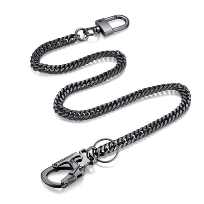 Wallet Chains & Pocket Chains - Chain Men Hip Hop Chain 25'' Dual-Button Lock Security Stainless Steel & - product detail
