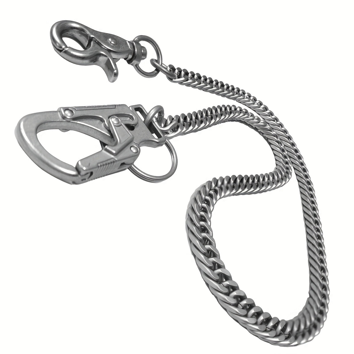 Wallet Chains & Pocket Chains - Chain Men Hip Hop Chain 25'' Dual-Button Lock Security Stainless Steel & - product detail