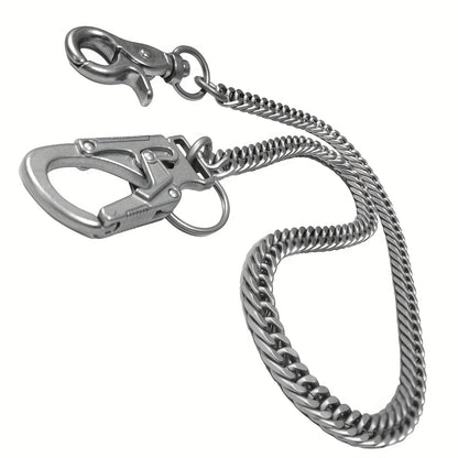 Wallet Chains & Pocket Chains - Chain Men Hip Hop Chain 25'' Dual-Button Lock Security Stainless Steel & - product detail