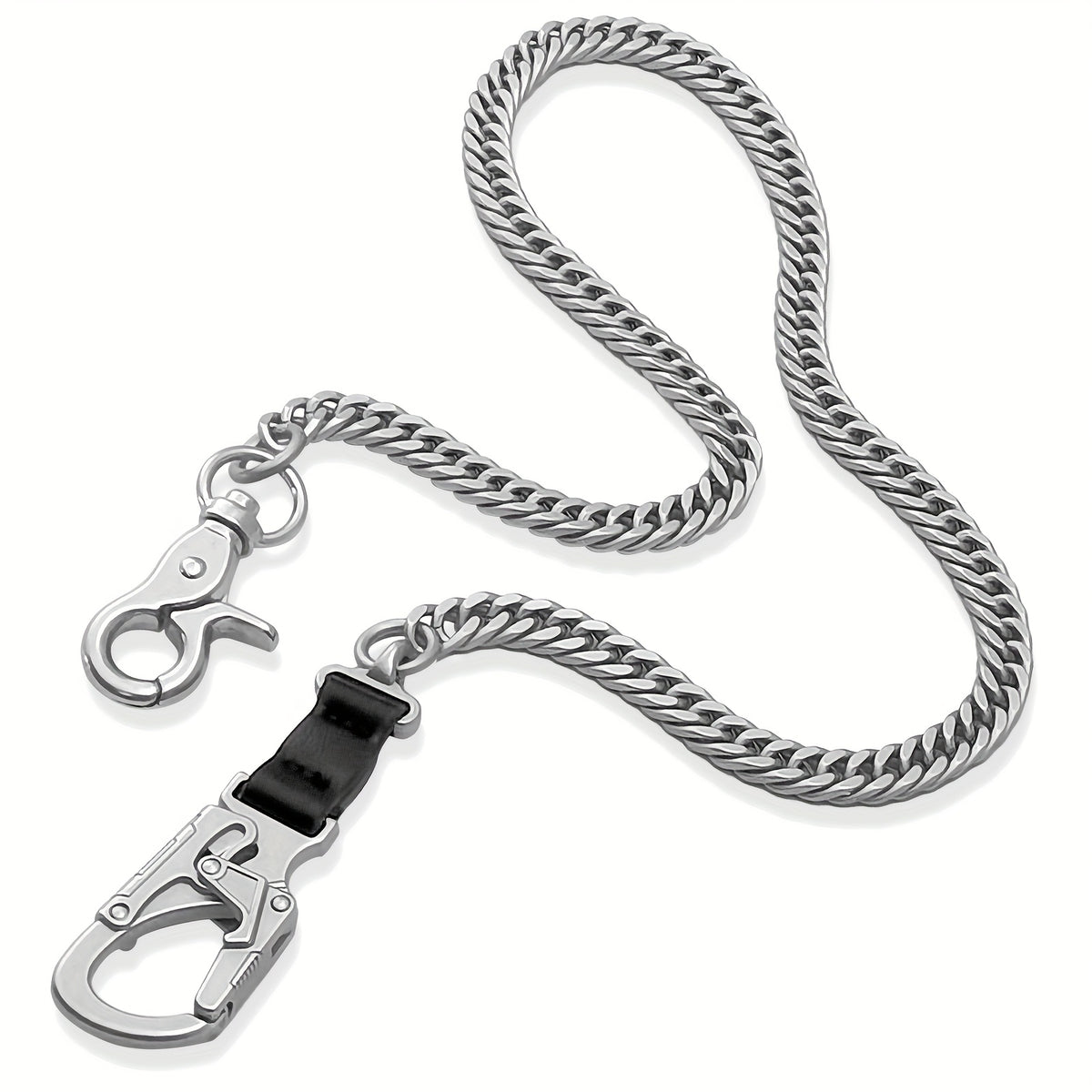 Wallet Chains & Pocket Chains - Chain Men Hip Hop Chain 25'' Dual-Button Lock Security Stainless Steel & - product detail