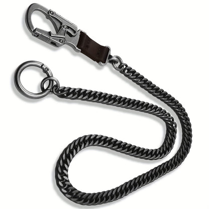 Wallet Chains & Pocket Chains - Chain Men Hip Hop Chain 25'' Dual-Button Lock Security Stainless Steel & - product detail