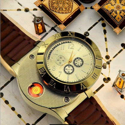 Watches - Men's Retro Watch Lighter Windproof USB Rechargeable Cigarette Lighter - product detail view 5