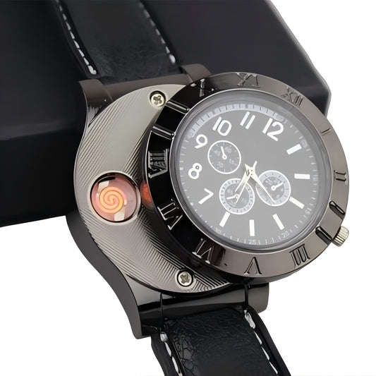 Watches - USB Lighter Watch for Men Windproof Flameless Electric Cigarette & Cigar - main product view