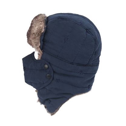 Winter Hat - Ski with Face Mask and Ear Cover Windproof Beanie Cap Plush Lined - product detail view 10