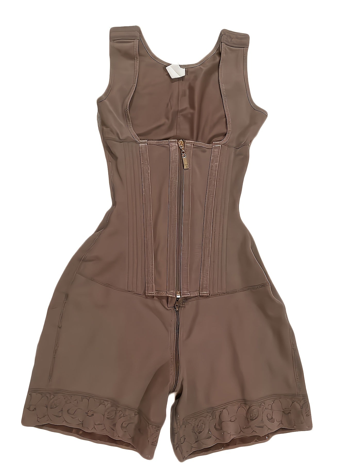 Women 2 in 1 Adjust Hooks Abdomen Trimmer Control Shapewear Bodysuit High – view 5