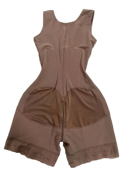 Women 2 in 1 Adjust Hooks Abdomen Trimmer Control Shapewear Bodysuit High – view 12