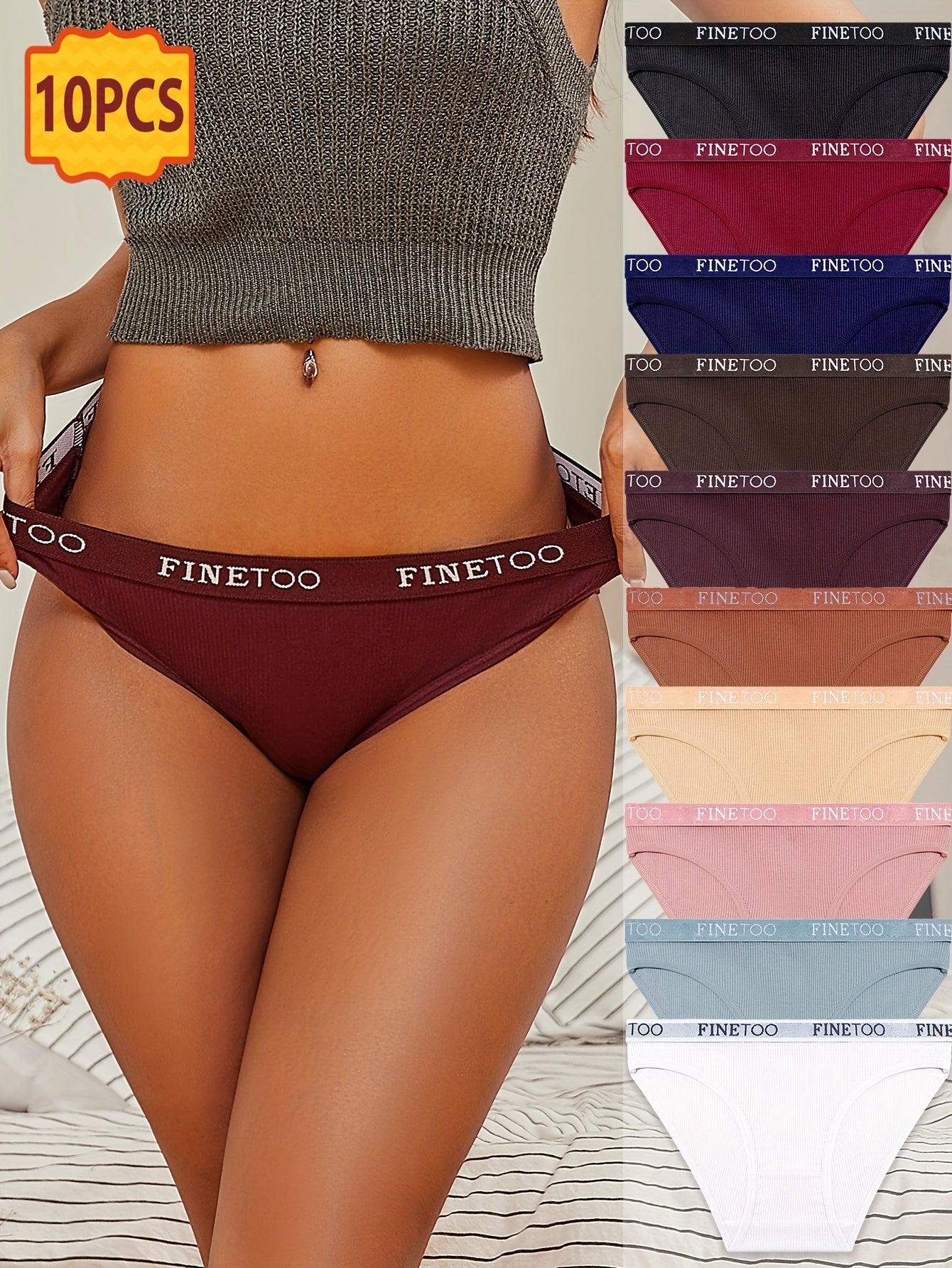Women’s 10-Pack Briefs - Breathable Daily Comfort – Fuchsia – main product image