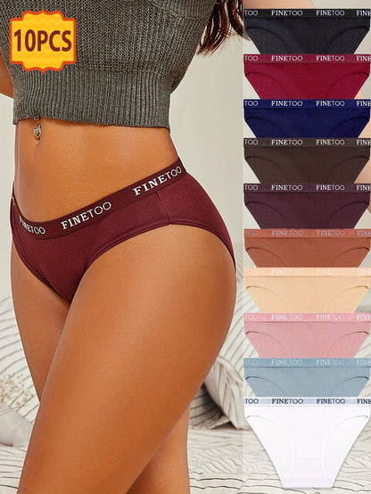 Women’s 10-Pack Briefs - Breathable Daily Comfort – Fuchsia – view 2