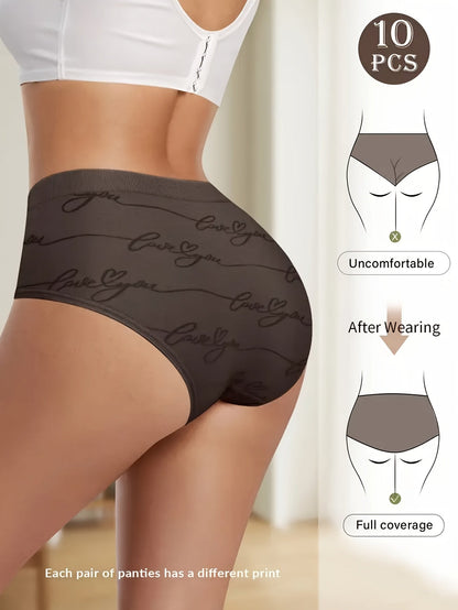Women's 10-Pack Briefs - Butterfly Print Everyday Comfort – view 3