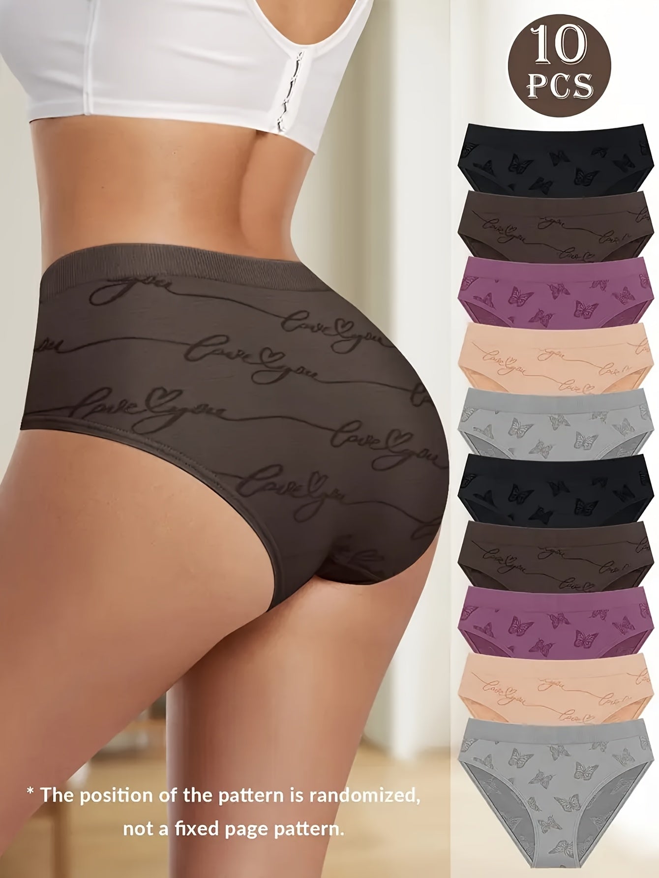 Women's 10-Pack Briefs - Butterfly Print Everyday Comfort – view 9