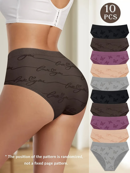 Women's 10-Pack Briefs - Butterfly Print Everyday Comfort – view 9