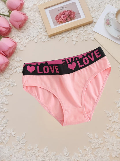 Women's 10-Pack Briefs - Heart Detail Everyday Comfort - Curve Fit detail view
