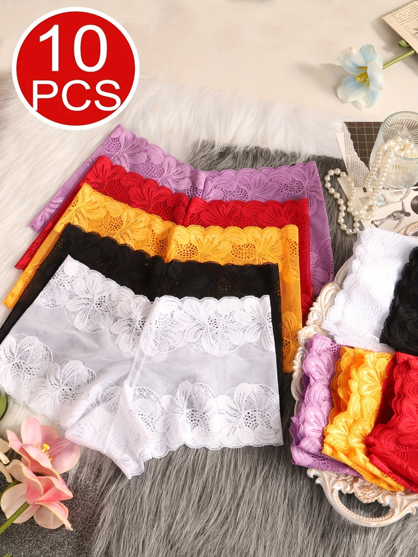 Women’s 10-Pack Briefs - Lace Detail Comfort – 10-Variant Selection – view 4