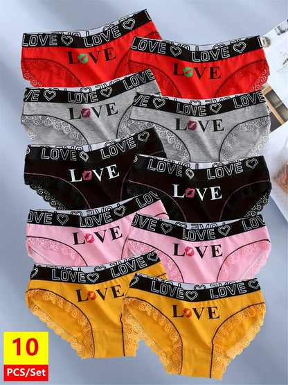 Women's 10-Pack Briefs - Lace Everyday Comfort - Mixed colors – view 5