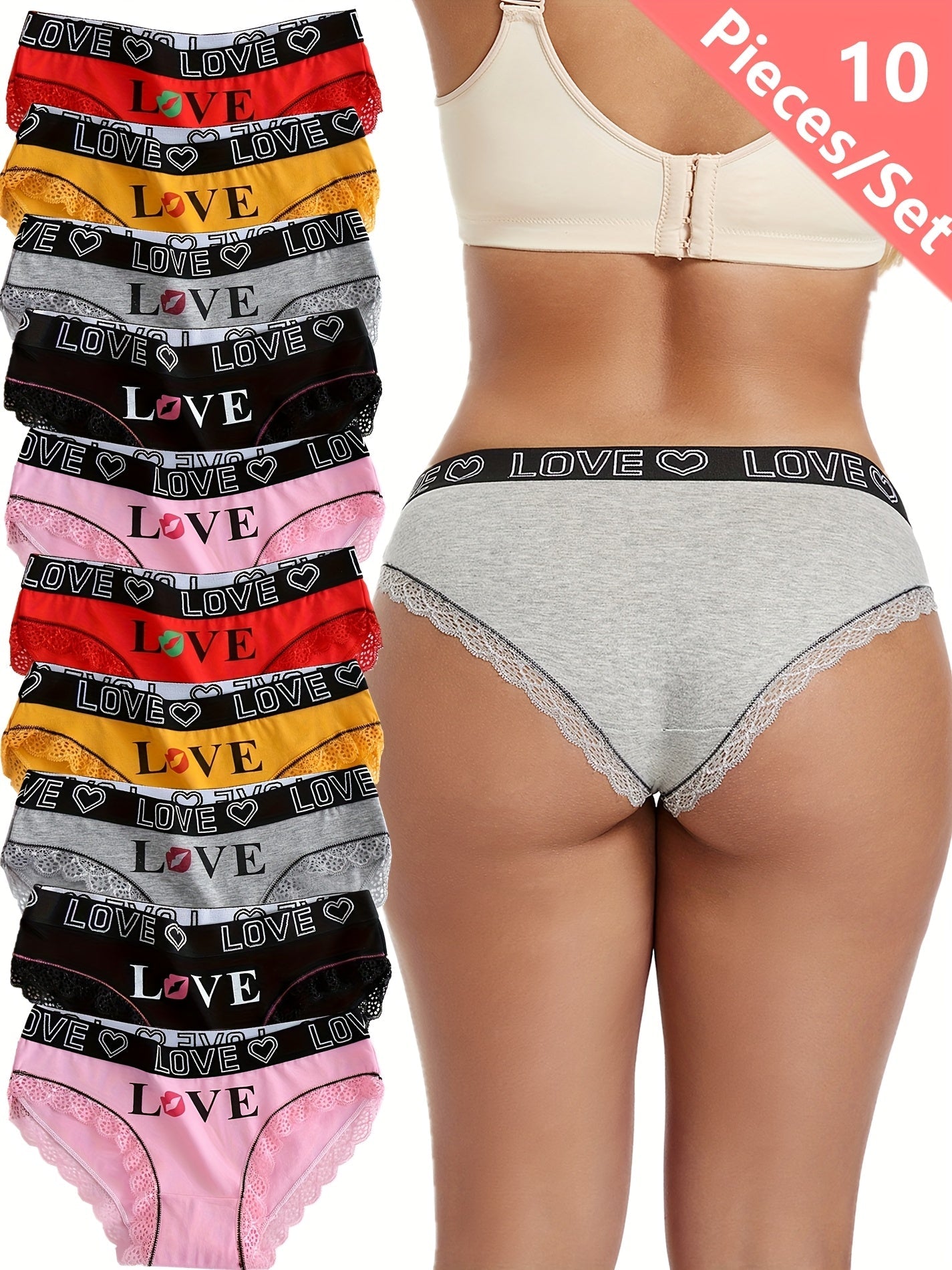 Women's 10-Pack Briefs - Lace Everyday Comfort - Mixed colors – view 7