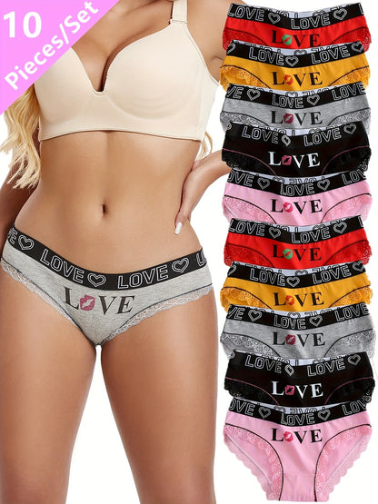 Women's 10-Pack Briefs - Lace Everyday Comfort - Mixed colors – view 9
