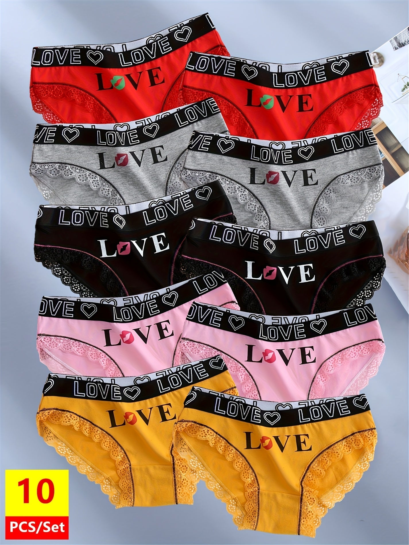 Women's 10-Pack Briefs - Lace Everyday Comfort - Mixed colors – view 11