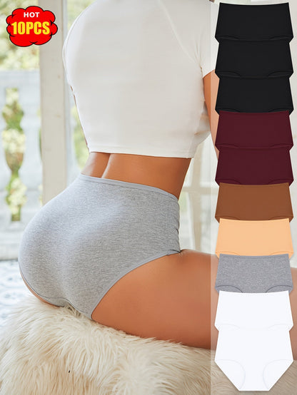 Women’s 10-Pack High-Waist Briefs - Breathable Daily Comfort – view 2