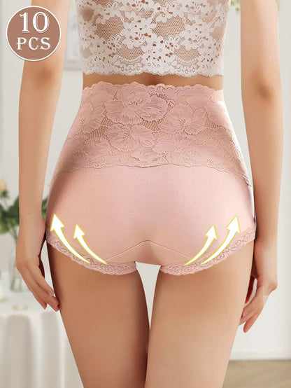 Women's 10-Pack High-Waist Briefs - Lace Daily Comfort – view 12
