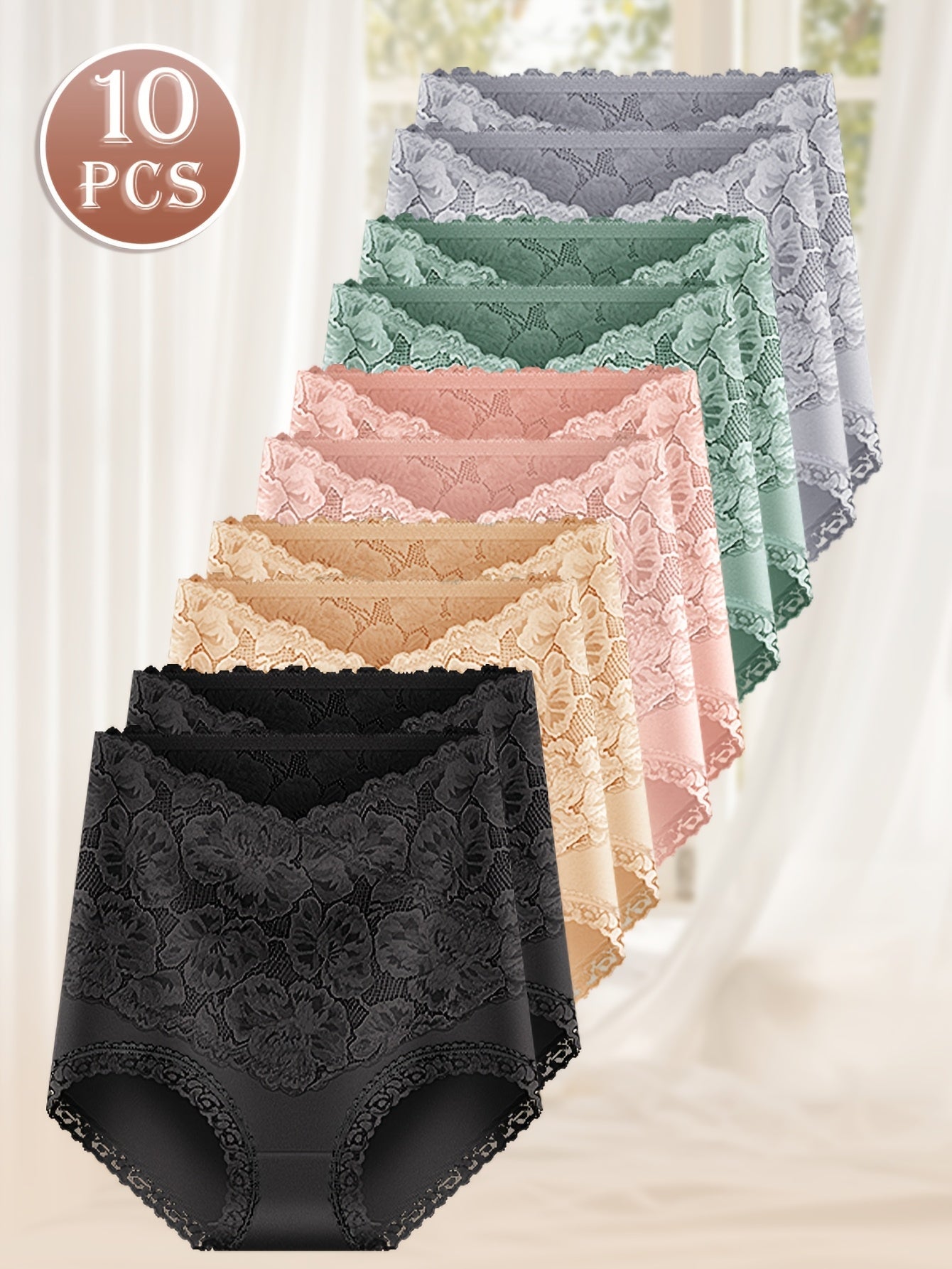 Women's 10-Pack High-Waist Briefs - Lace Daily Comfort – view 13