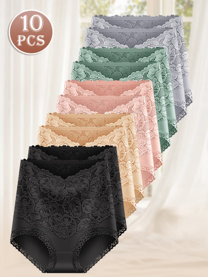 Women's 10-Pack High-Waist Briefs - Lace Daily Comfort – view 13