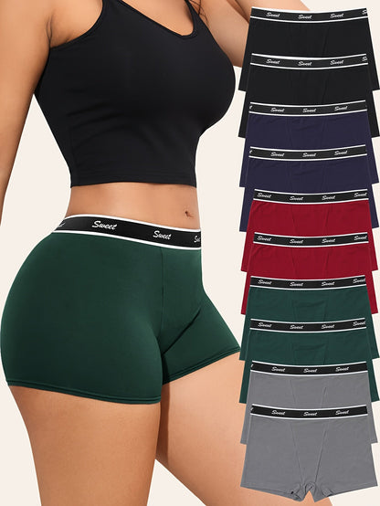 Women's 10-Pack Low-Rise Boyshorts - Colorblock Everyday Comfort – view 10