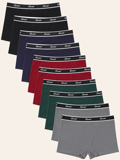 Women's 10-Pack Low-Rise Boyshorts - Colorblock Everyday Comfort – view 14