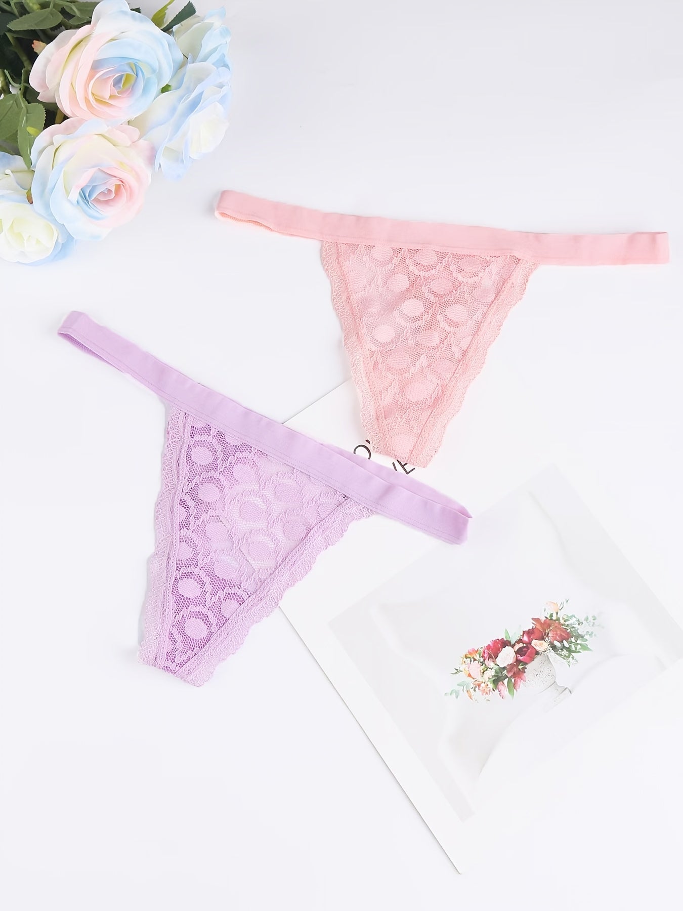 Women's 10-Pack Low-Rise Thongs - Lace Everyday Comfort – view 8