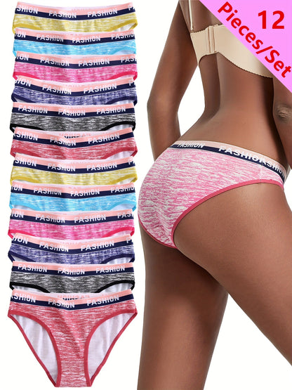 Women's 12-Pack Briefs - Striped Everyday Comfort – main product image