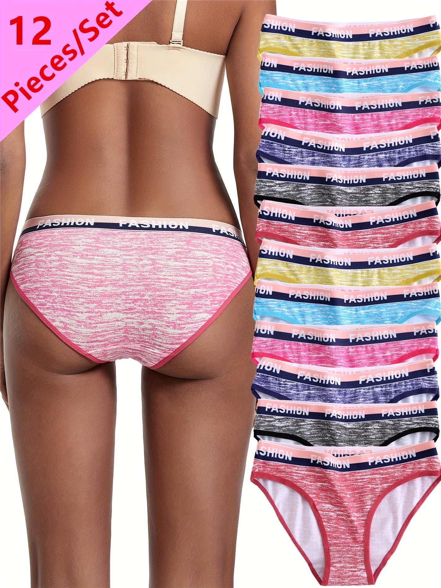Women's 12-Pack Briefs - Striped Everyday Comfort – view 9